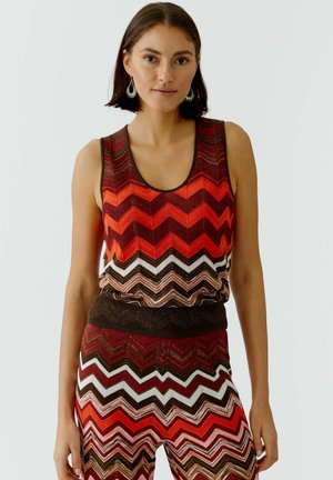 Oui Débardeur - dk brown/red