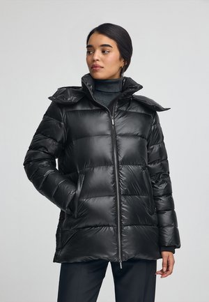 PADDED WHITH REMOVABLE HOODED W LS RF HC J OFELIA - Vinterkappa /-rock - black