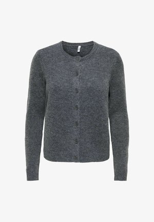 ONLY, ONLOLIVIA LS O-NECK CARDIGAN CC KNT - Gilet - dark grey melange