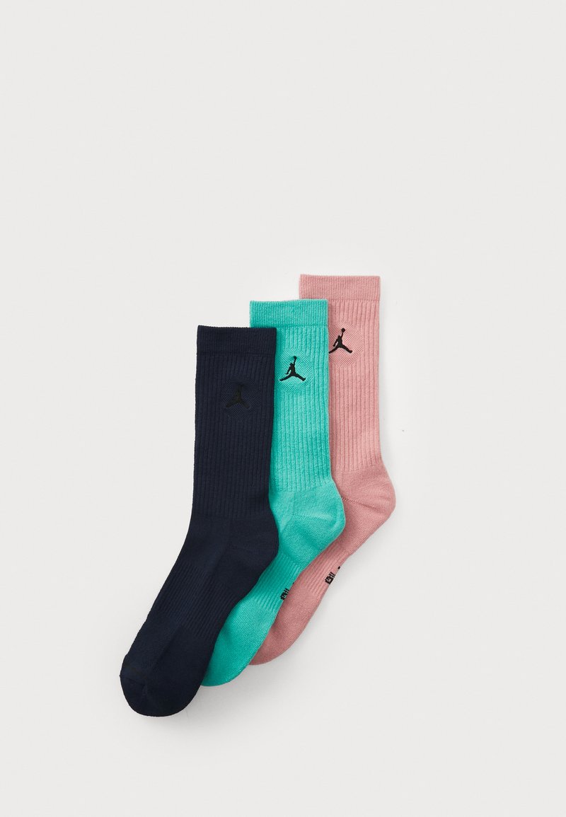 Jordan EVERYDAY CUSH CREW 3 PACK UNISEX  - Chaussettes de sport - midnight navy/washed teal/rust pink/black