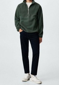 Mango Suéter de forro polar - dark green