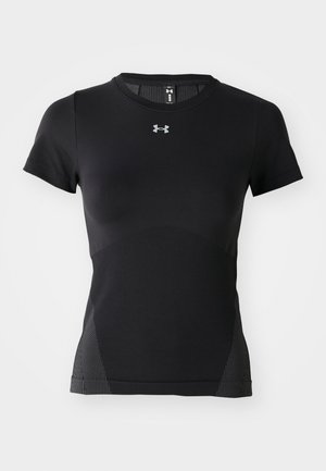 Under Armour VANISH SEAMLESS SS - T-shirt de sport - black/steel/steel