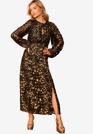 Love & Roses LEOPARD JACQUARD TWIST FRINT - Iltapuku - black