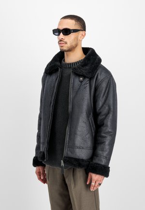 Alpha Industries, Imitatieleren jas - black