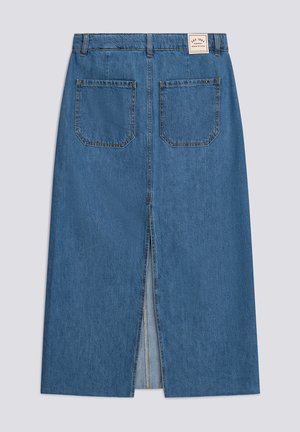 GAS, WERA WK MID SKIRT - SKIRT - Denimnederdele - middle blue