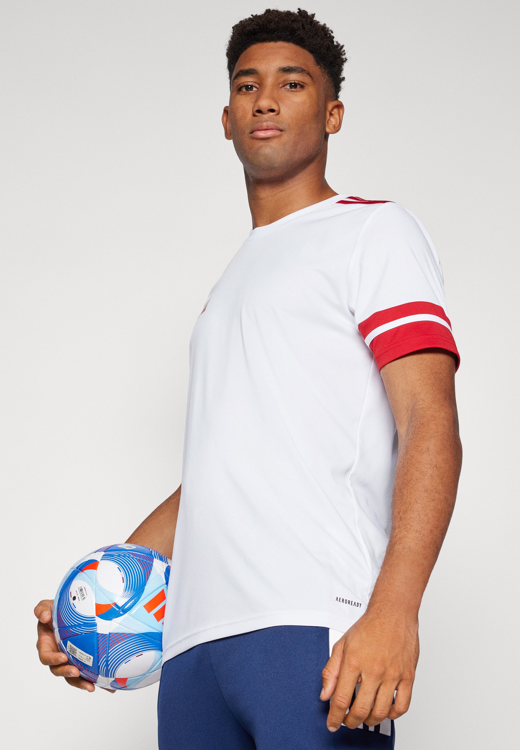 売れ筋商品|||アディダス Tシャツ レディース トップス SQUADRA25 SHORT SLEEVE - Sports T-shirt - team power red/white adidas Women's Squadra 25 Jersey Short Sleeve – Pro Soccer