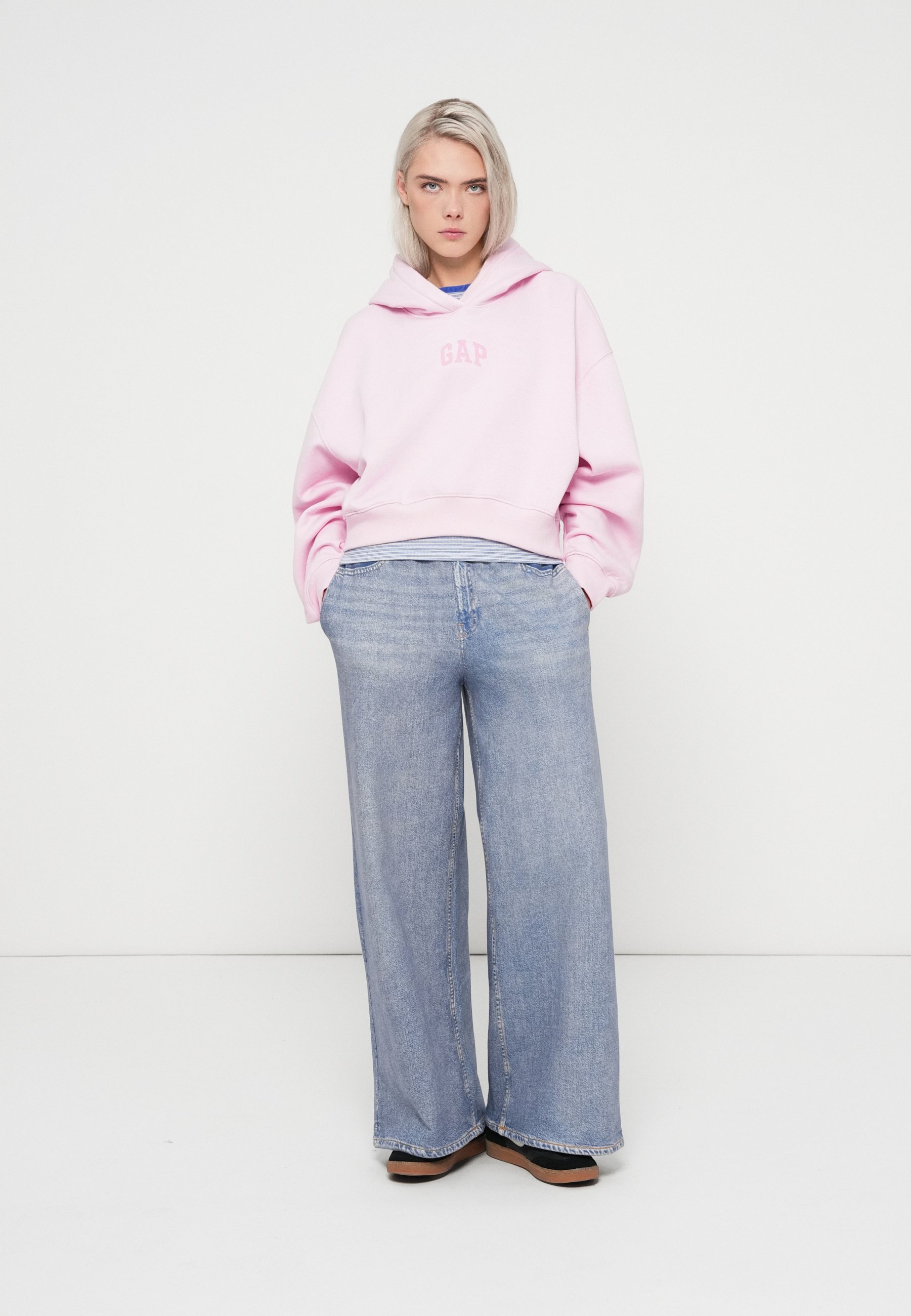 新品★タグ付きレフレムクロスPINKパーカー★ GAP LOGO CROPPED - Hoodie - primrose pink/pink - Zalando.co.uk