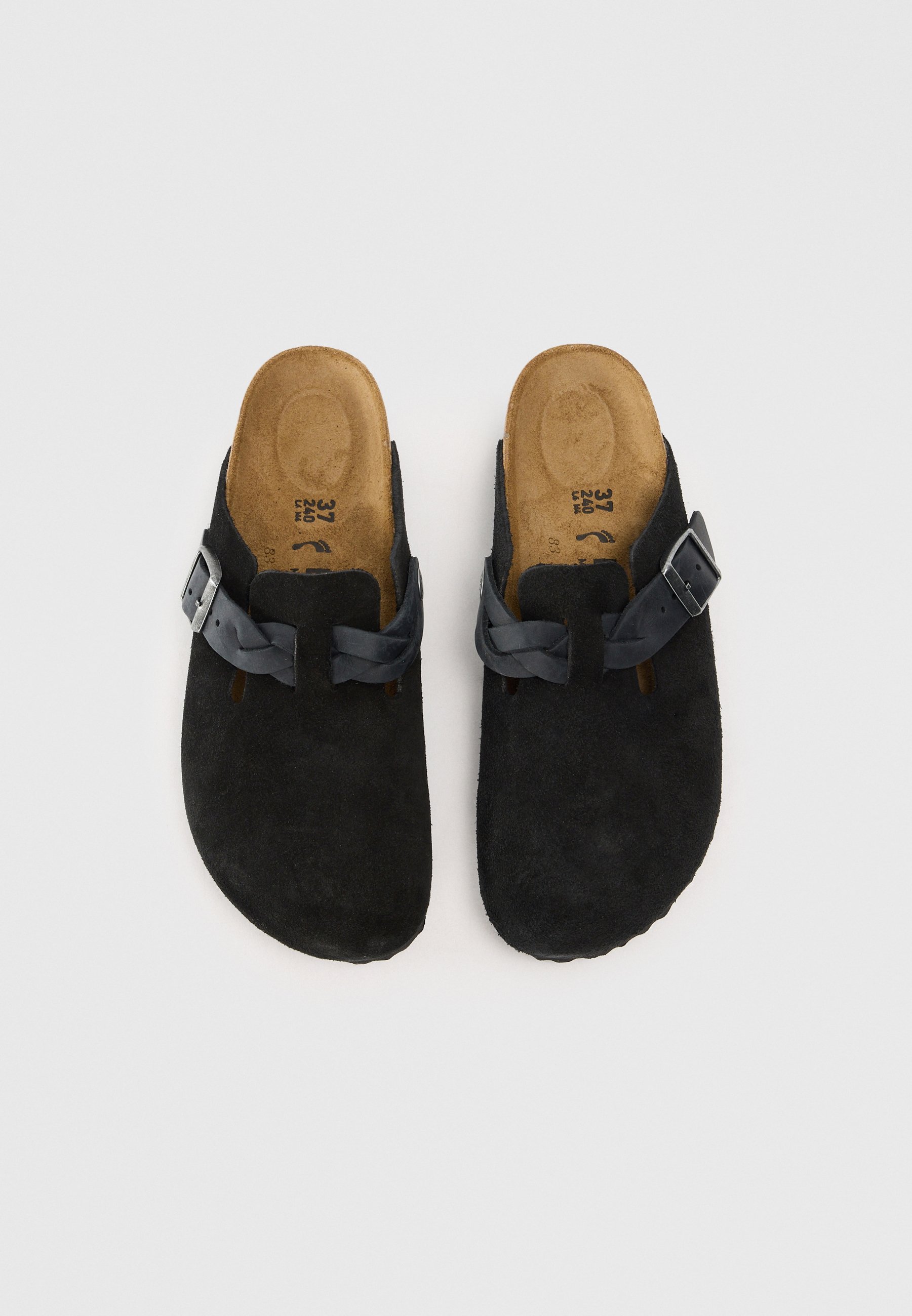 BIRKENSTOCK Boston ブラック ナロー　39 Birkenstock BOSTON BRAIDED LEOI/LEVE BLACKS - NARROW - Mules
