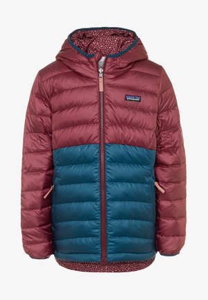GIRLS REVERSIBLE HOODY - Bunda z prachového peří - chicory red
