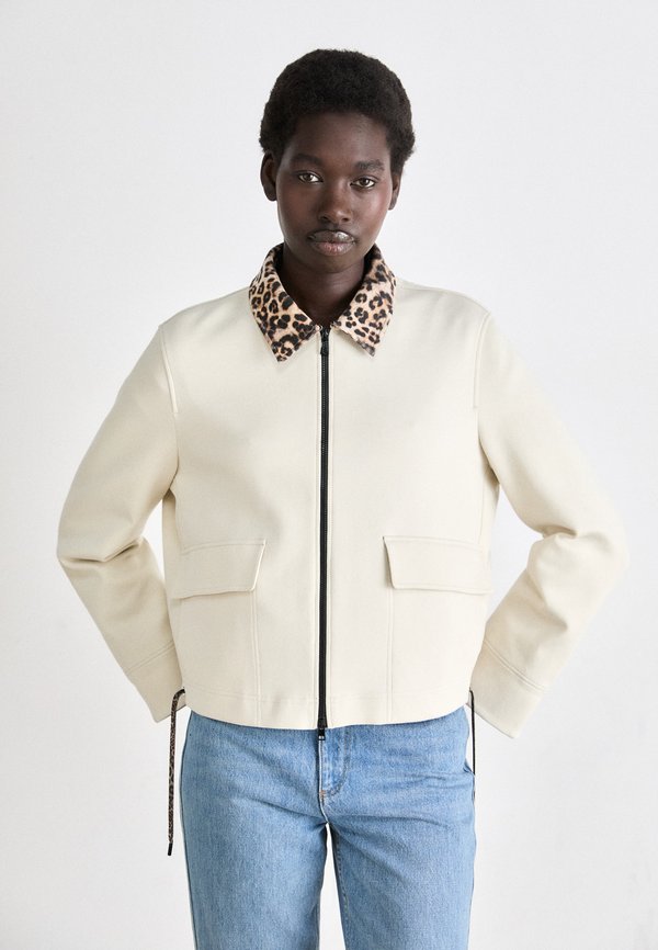 Zip-up sweatshirt - beige