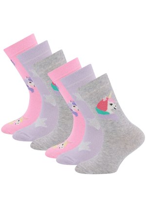 KIDSSOCKS UNICORN 6 PACK UNISEX - Strømper - pink