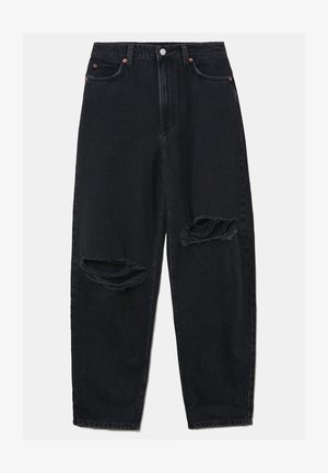 Straight leg jeans - blk