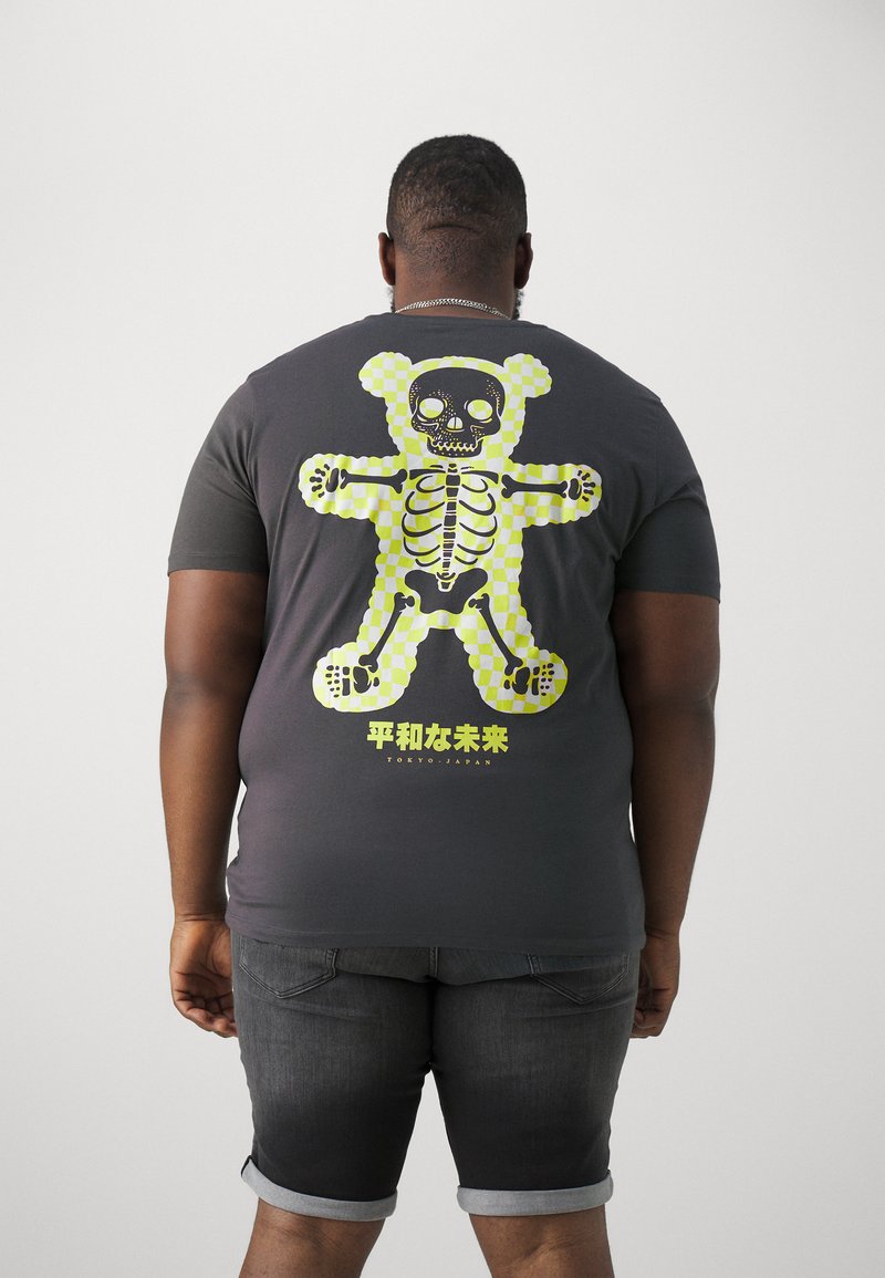 Jack & Jones JORTOKYO TEE CREW NECK - T-shirt print - raven