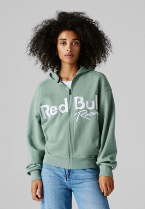 Sweater met rits - bleach green