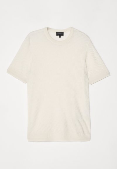 Emporio Armani MAGLIA - Basic póló - bianco latte