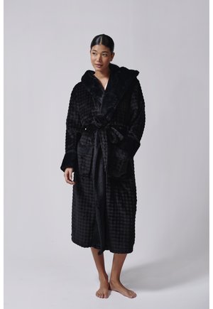 Loungeable BUBBLE HOODED - Bademantel - black