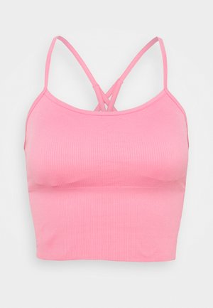 SEAMLESS STRAPPY CROP REMOVEABLE CUPS - Linne - bubblegum