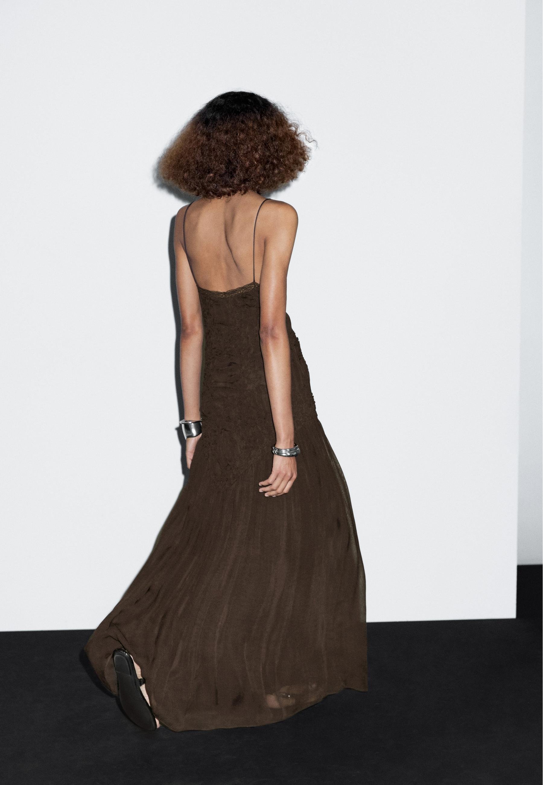 Massimo Dutti LONG WITH GATHERED DETAIL - Cocktail dress
