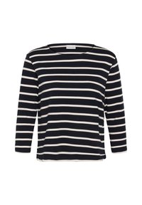 Unselected, navy eggnog stripe