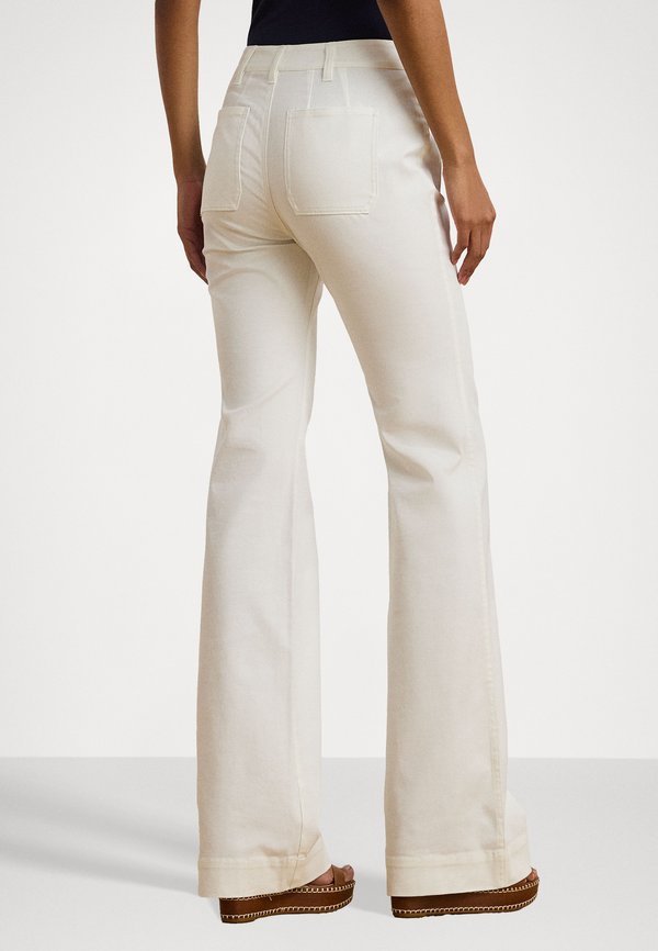 STRETCH COTTON CANVAS WIDE LEG PANT - Trousers4