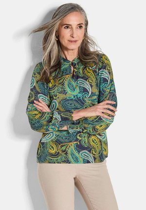 Bluse - emerald patterned