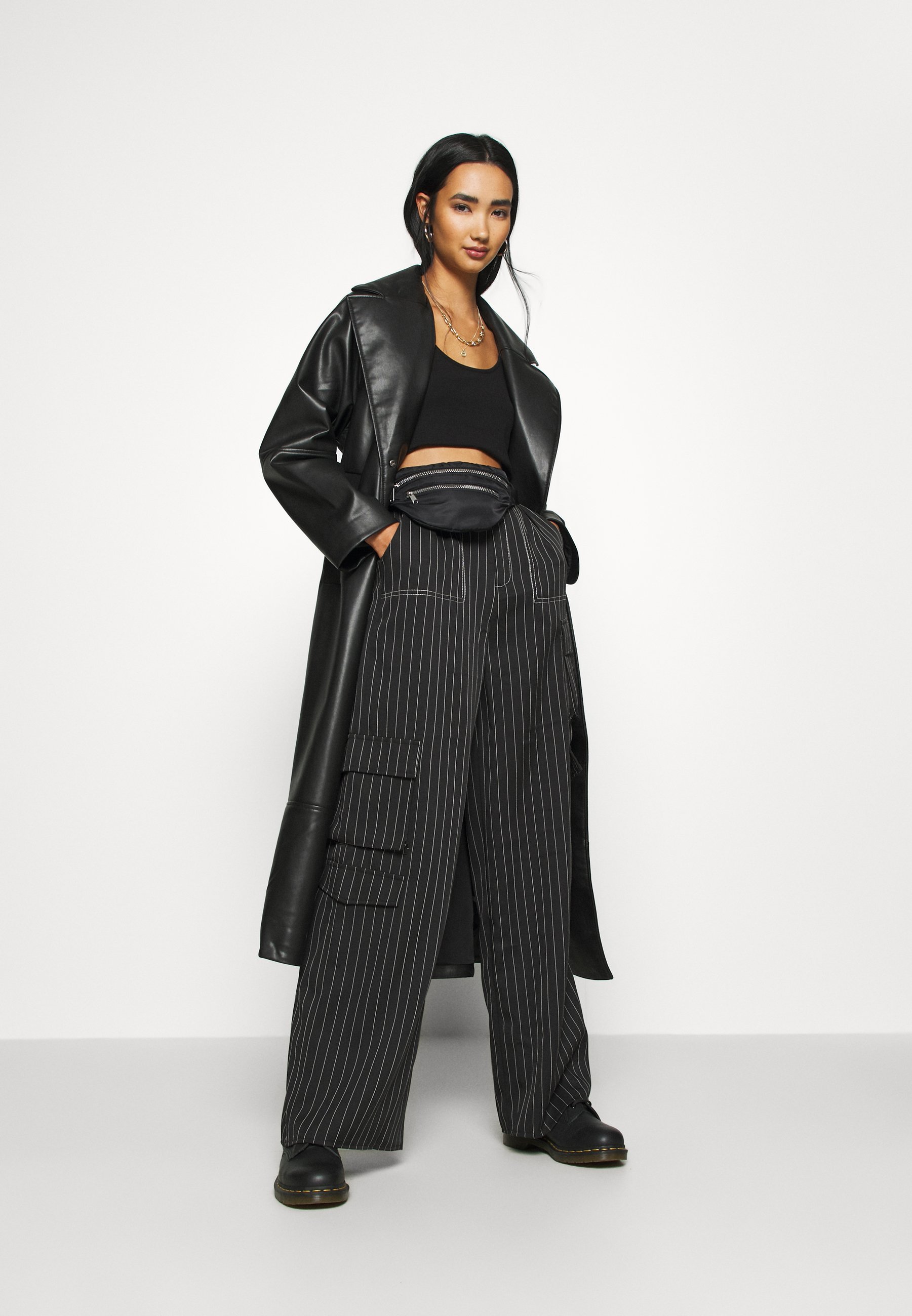tie front wide leg pants