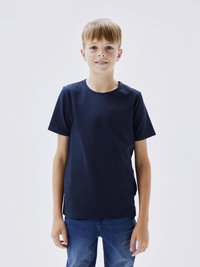 Name it NKMT SLIM 2 PACK - Pamata T-krekls - dark sapphire/grey melange