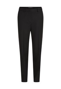 Μαύρο tailored παντελόνι με κομψό σχέδιο, επίπεδο μπροστινό μέρος και λείο ύφασμα. Διαθέτει κανονική μέση και ίσια γραμμή. Δεν έχει ορατές τσέπες.