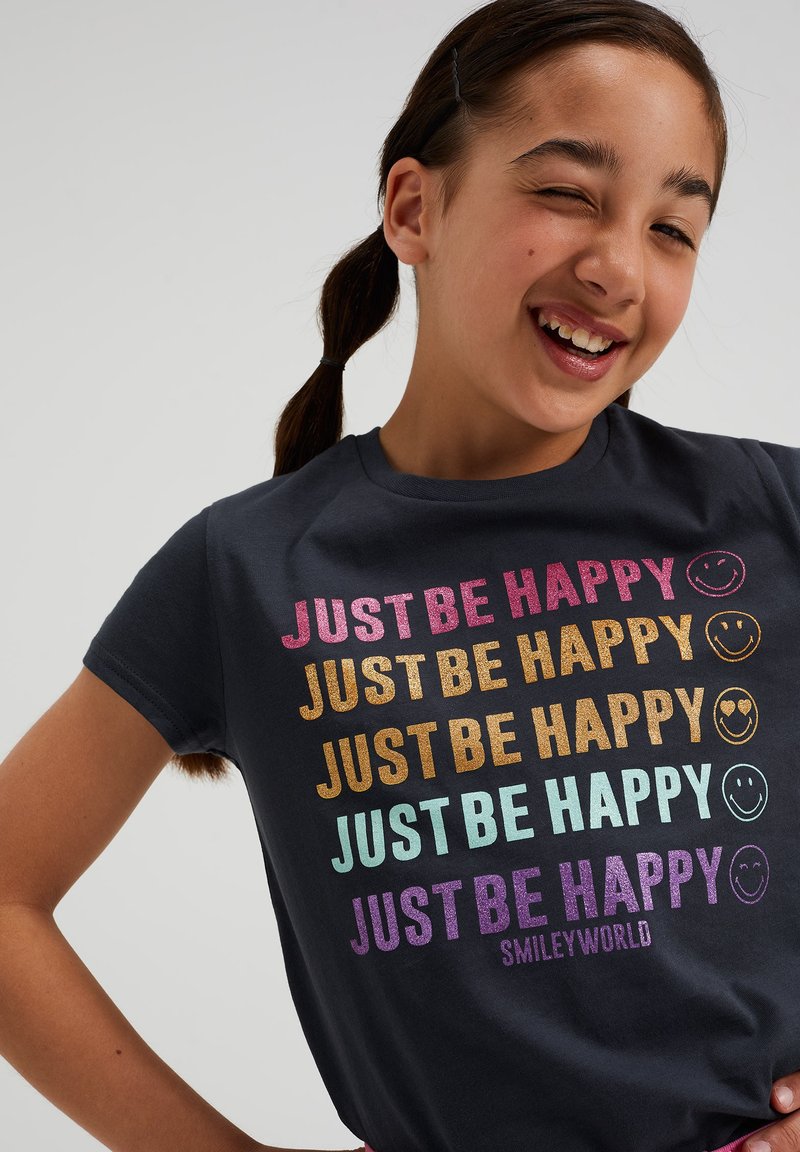 Kinder T-Shirts | WE Fashion GLITTEROPDRUK T-Shirt print grey/dunkelgrau - JD22262 Kinder T-Shirts | WE Fashion GLITTEROPDRUK T-Shirt print grey/dunkelgrau - JD22262