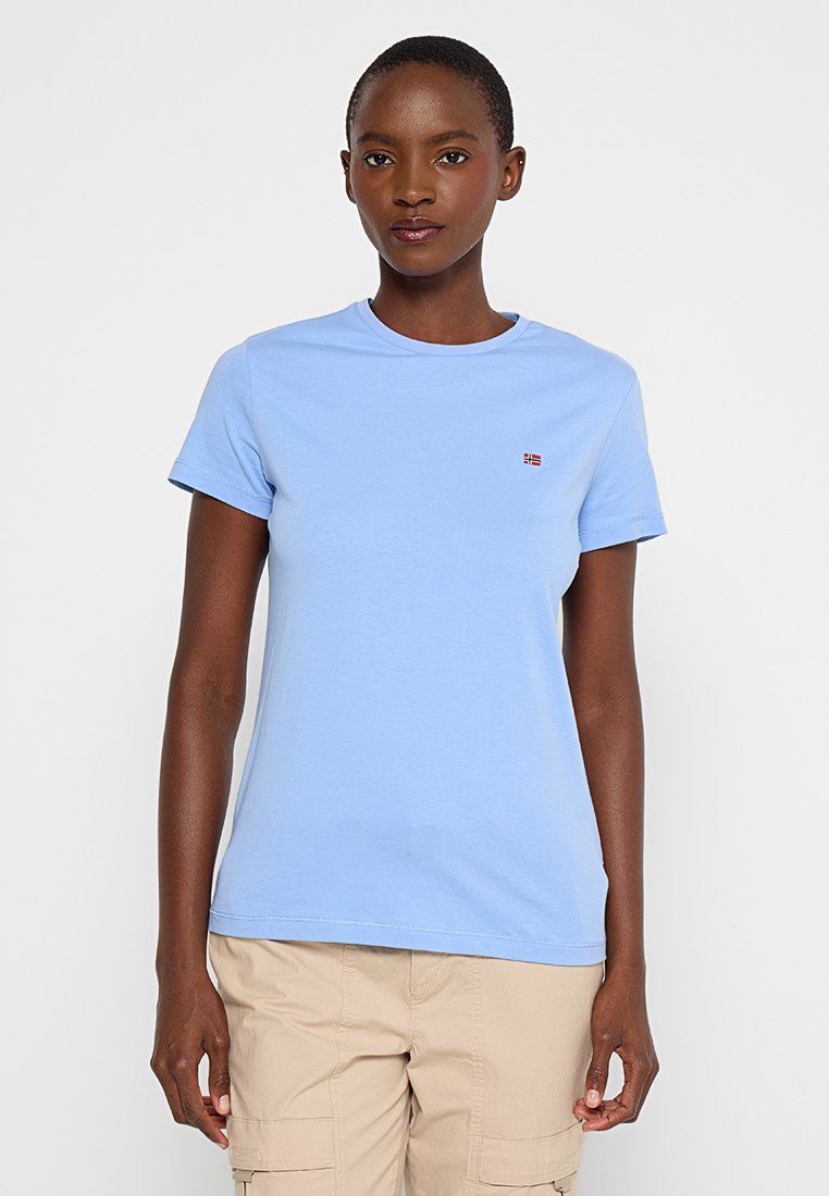 Napapijri T-shirt basic lichtblauw