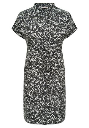 CARDIEGA LIFE SHIRT DRESS - Skjortekjole - black/cloud dancer graphic