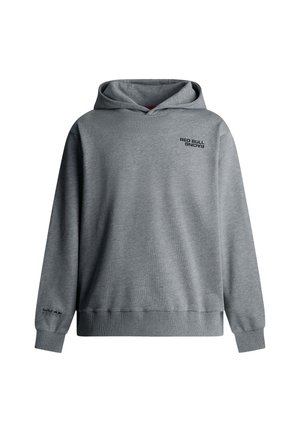 Hall halliga kapuutsi ja pehme tekstuuriga dressipluus. Rinnal on must "Red Bull Racing" logo ning varrukate ja alaääre servad on soonikkoes.