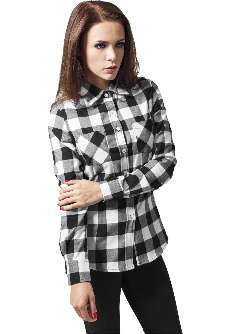 Urban Classics Button-down blouse - black/red