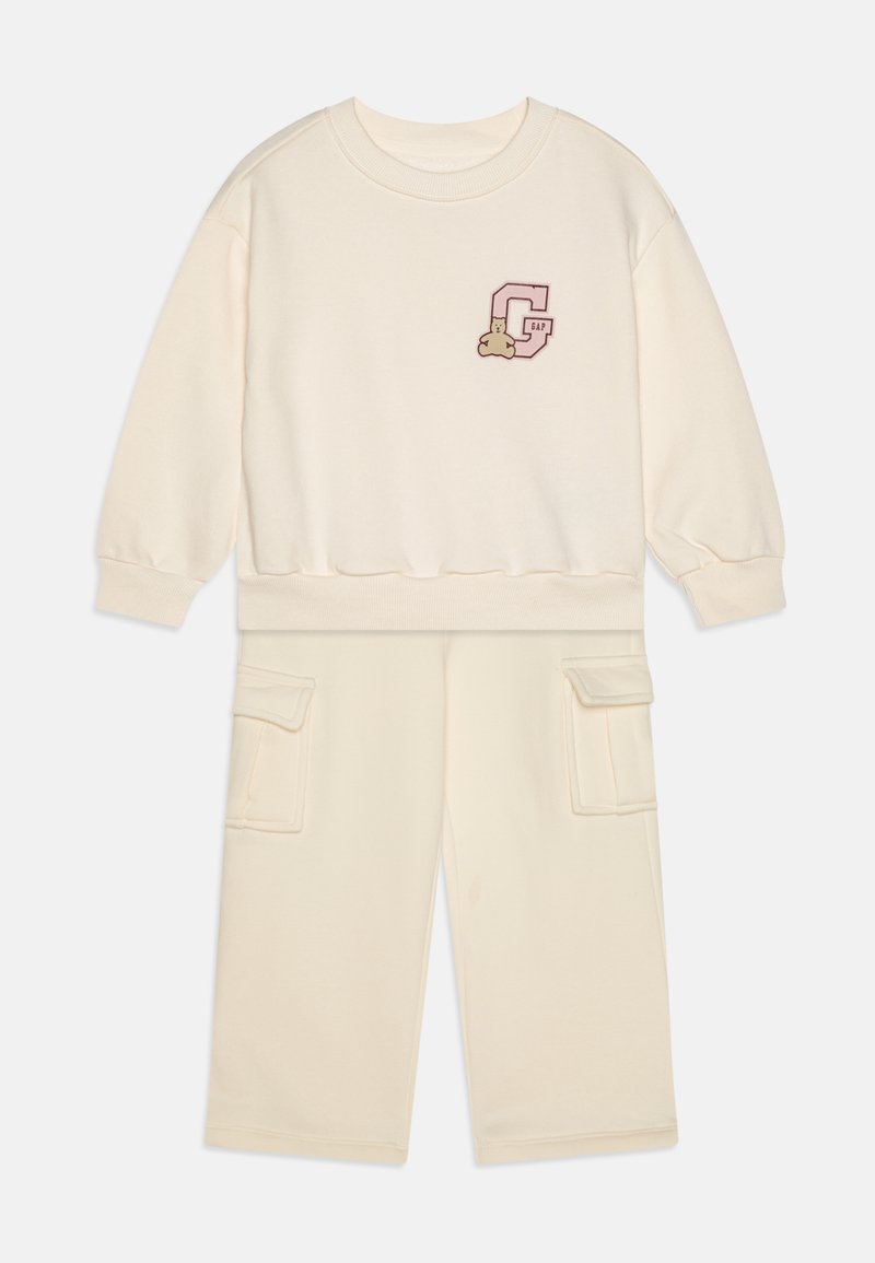 GAP LOGO CREW TODDLER GIRL SET - Trenirka - ivory frost