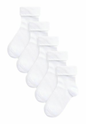 5 PACK RICH ROLL REGULAR FIT - Strumpor - white