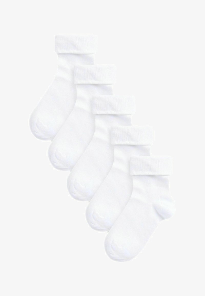 Next 5 PACK RICH ROLL REGULAR FIT - Strumpor - white
