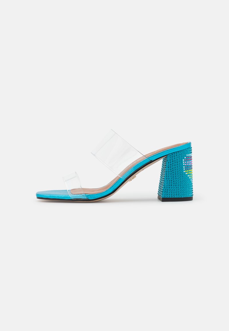 Damen Flache Pantoletten | Kurt Geiger London PARTY Pantolette hoch blue/blau - HA62475 Damen Flache Pantoletten | Kurt Geiger London PARTY Pantolette hoch blue/blau - HA62475