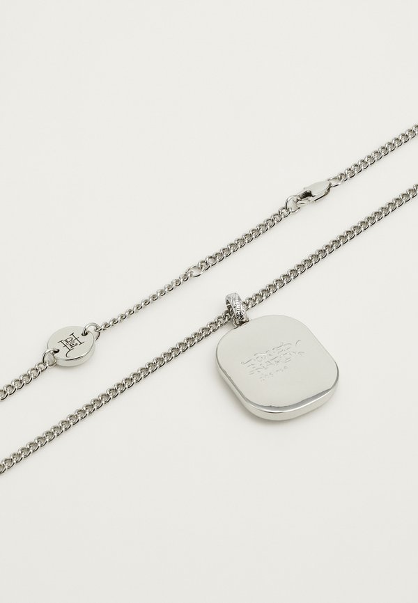 EMBOSSED LOZENGE PENDANT CHAIN NECKLACE UNISEX - Necklace4