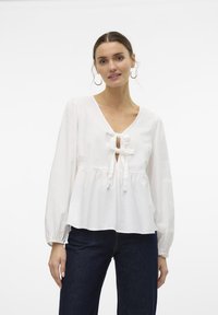 Vero Moda - VMGILI TIE - Bluse - bright white Miniaturebillede 1