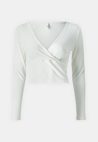 ONLFREYA WRAP - Pikkade varrukatega topp - cloud dancer