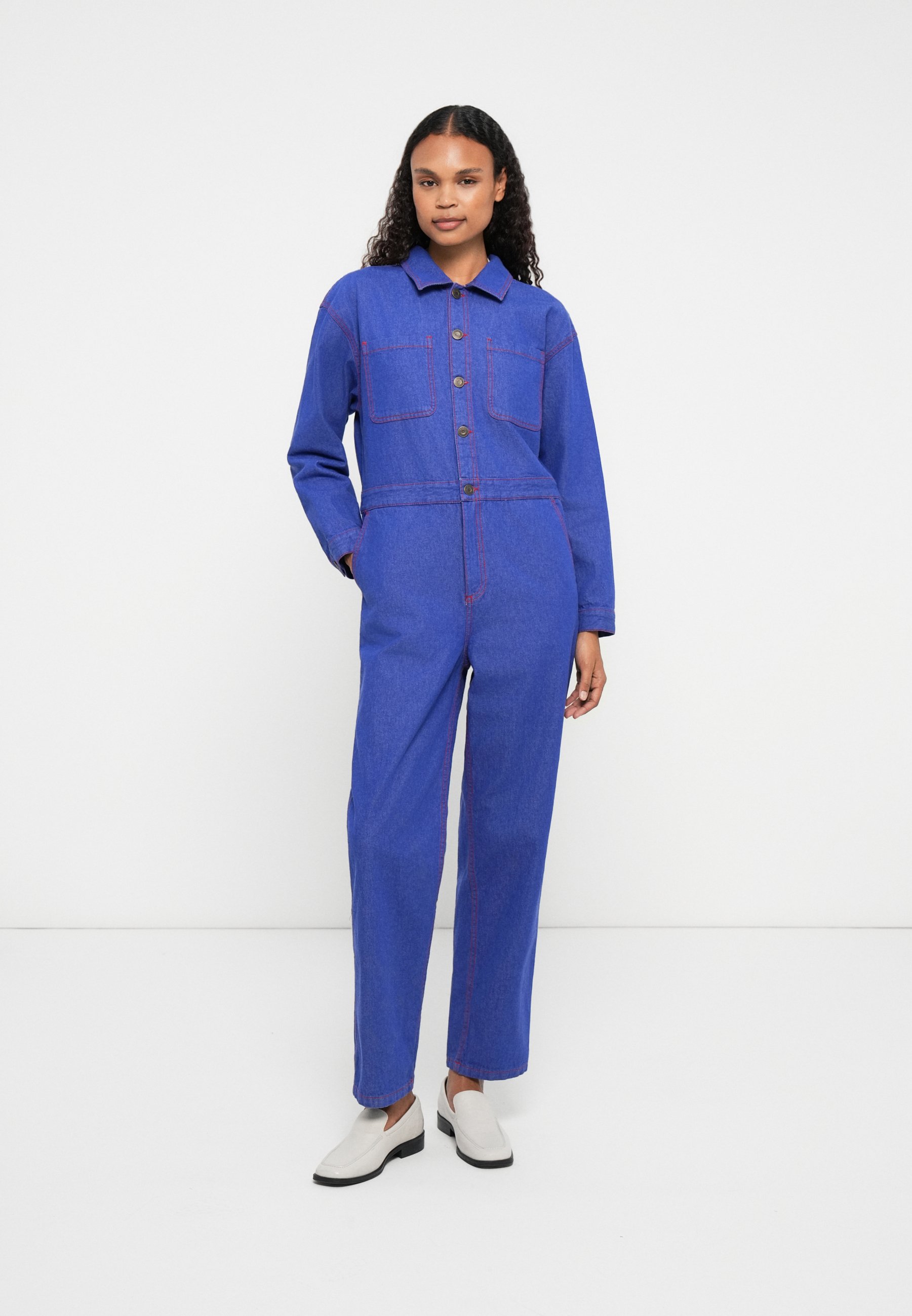 AMERI】BAL COLLAR FRONT OPEN JUMPSUIT