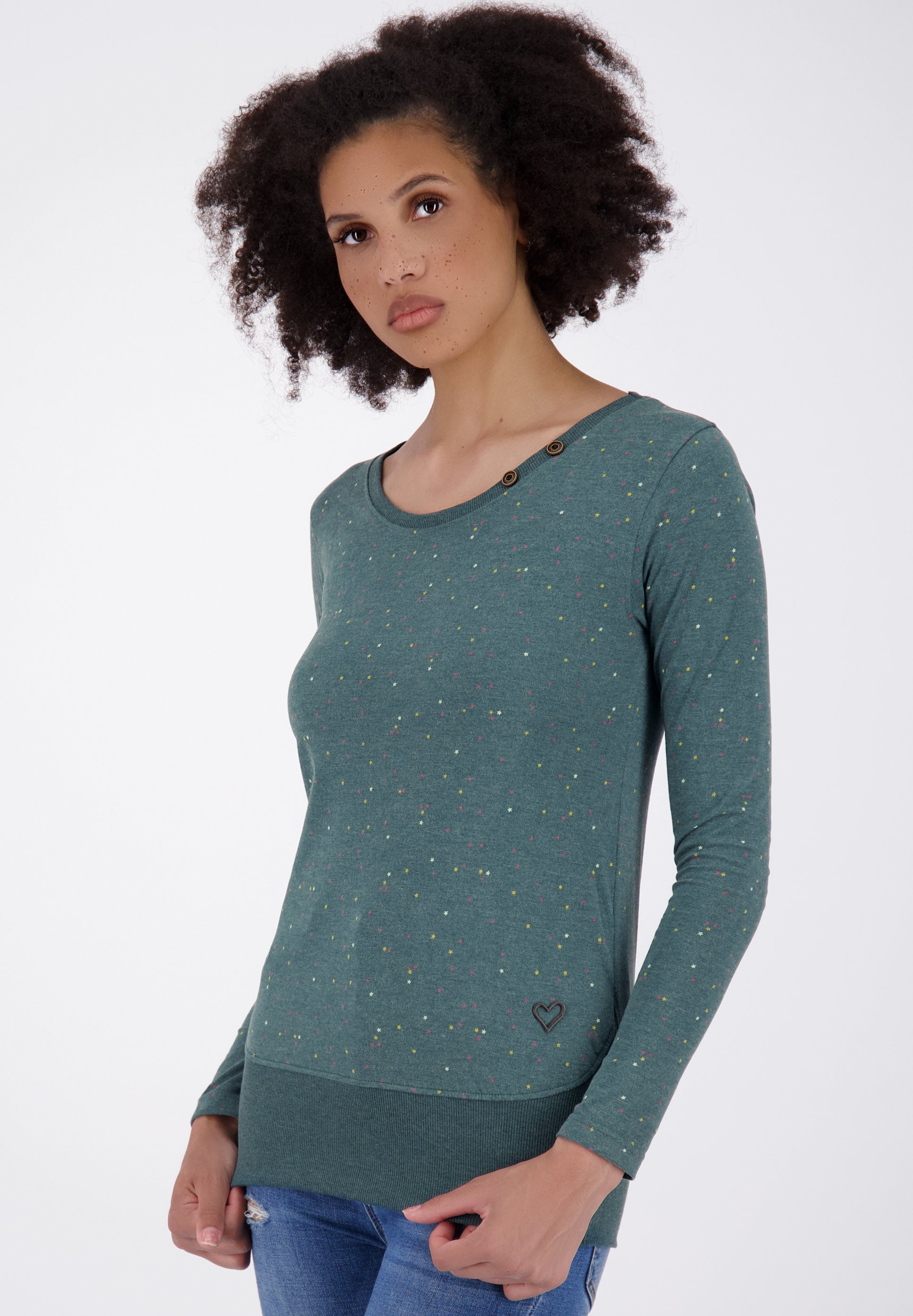 Alife & Kickin Elifak Maglione Lavorato Donna - Morbido, Scollo Rotondo, Maniche Raglan