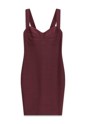 MARCIANO BY GUESS, MARCIANO BANDAGE-MIDI KLEID - Vestido de tubo - dunkelrot