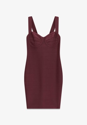 MARCIANO BY GUESS, MARCIANO BANDAGE-MIDI KLEID - Vestido de tubo - dunkelrot