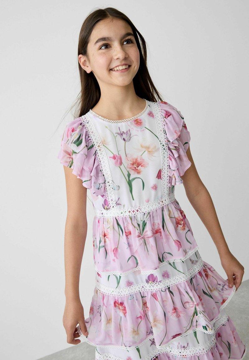 Baker by Ted Baker REGULAR FIT - FLORAL TIERED MIDI - Day dress - pink -  Zalando