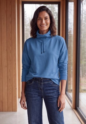 Cecil, LONG-SLEEVE SHIRT WITH A TURTLENECK AND DRAWSTRING - Sweatshirt - north blue