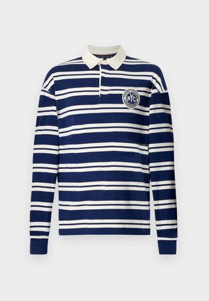 Tommy Hilfiger AUTHENTIC STRIPE RUGBY - Maglietta a manica lunga - ivory petal/preppy navy