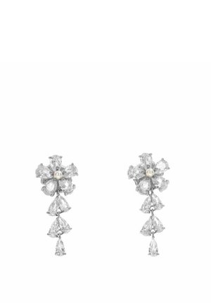 FIORE A CASCATA CON ZIRCONI - Pendientes - silver-coloured