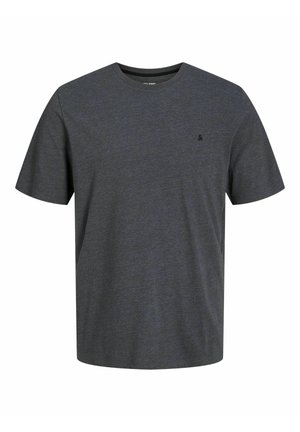 Dark gray cotton T-shirt with a crew neck, short sleeves, and a small logo on the left chest. Features a smooth texture and relaxed fit.