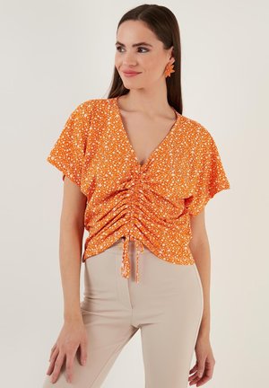 V-NECK CROP  - Blūze - orange